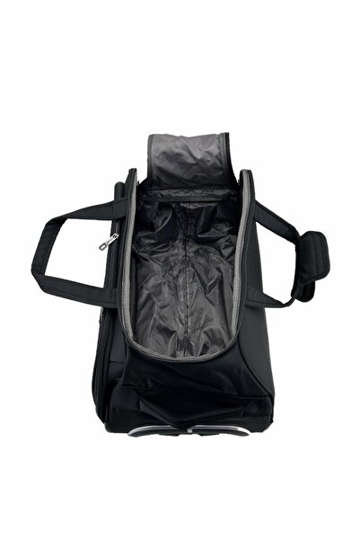 ÇÇS Ççs London Orta Boy 00676 Kumaş Valiz El Çantası Siyah