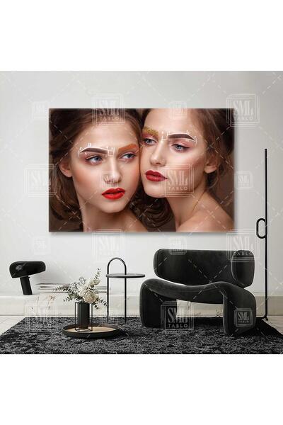 SML TABLO Kaş Tasarımı Simli Gold Kaş Güzellik Salonu Brow Sculpt Beauty Yata...
