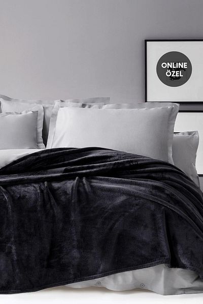 STOREMAX Ezg Olenna Double Wellsoft Blanket Anthracite Ezsnshop 1065757