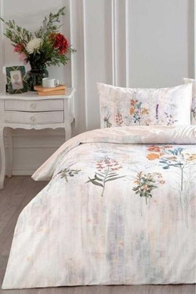 LUXE Nev Floraison Bedding Set Double Salmon Lxshp 1055529