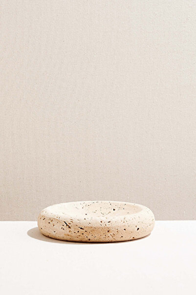 Paşabahçe Naturel Traverten Yuvarlak Dekoratif Tabak S