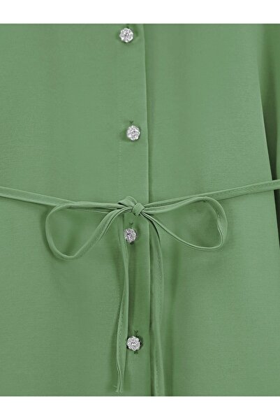 HİJABAYA Πουκάμισο από ποπλίνα με βολάν στο κάτω μέρος της φούστας και κουμπιά