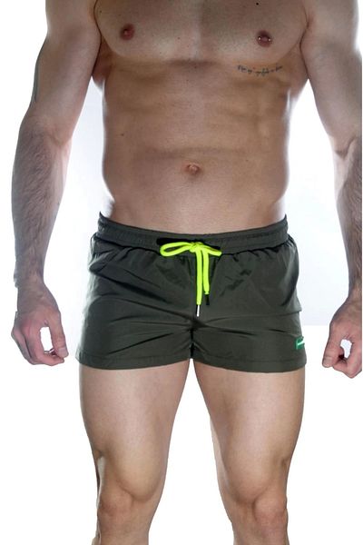 Beruflic Men's Green Mini Swimsuit Short