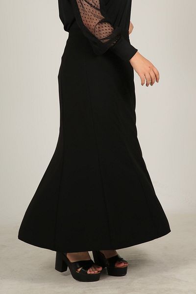 Butik Hijab Large Size Battal 8-Piece Lined Tomorrow Flared Portoriko Mother Skirt