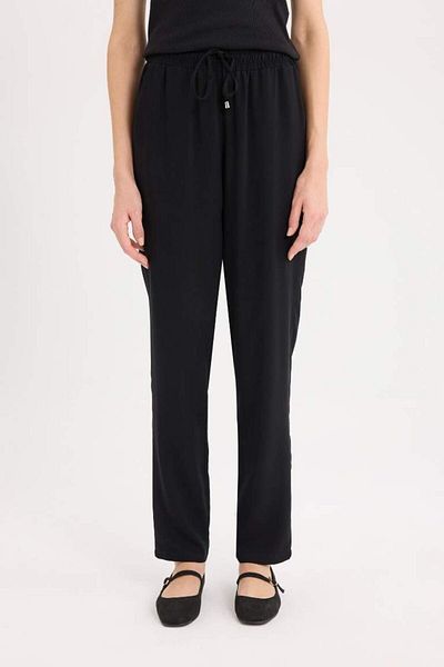 DeFacto New Season Harem Belmando Fabric Trousers with Pockets, Regular Waist, Basic Straight Leg