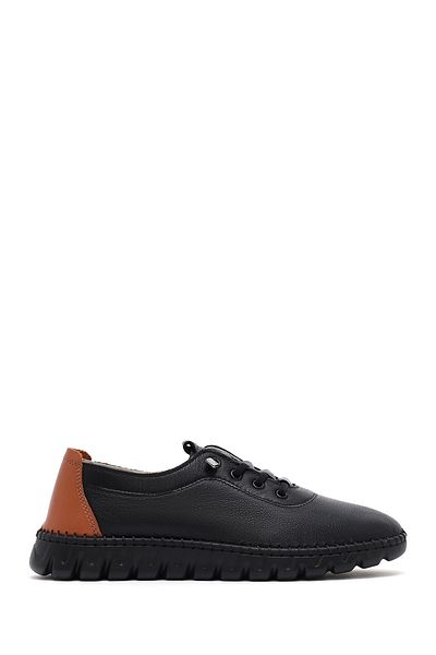 Derimod Women's Black Lace-Up Leather Sneaker 25Sfd 501618