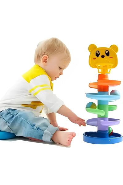 STOREMAX Ezg Toy Rainbow Tower Game 0-3 Years Old Newborn Educational Tutorial Developmental Toys B