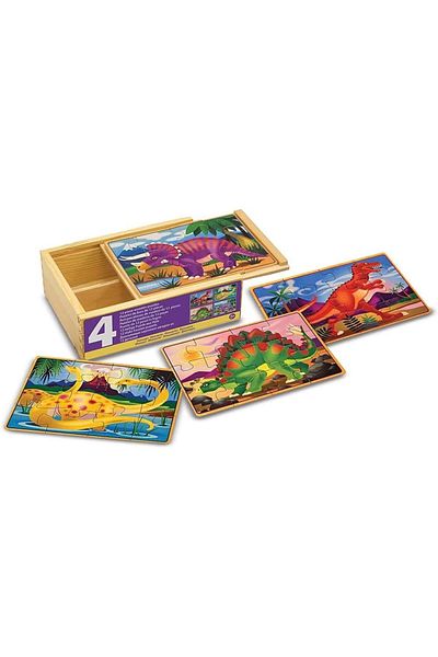 Mu Art Ahşap Mrt & Doug – 13791 – 4 Puzzle Wooden – Dinosaur Art 871301