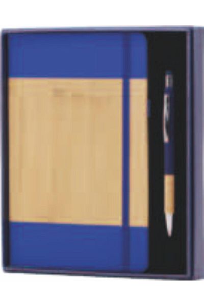 STOREMAX Sbl Bamboo Notebook and Pen Set with 5 Color Options (Navy Blue) Sblshp 1064356