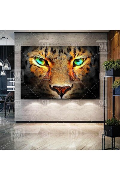 SML TABLO Pictură pe pânză pătrată cu animale, ghepard sălbatic, cu ochi alba...