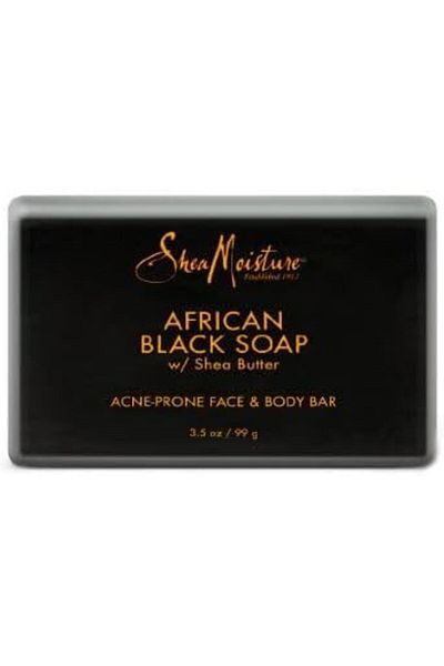 Shea Moisture Organic African Black Bar Soap Acne Prone Face & Body For Unisex, 103.5 gm