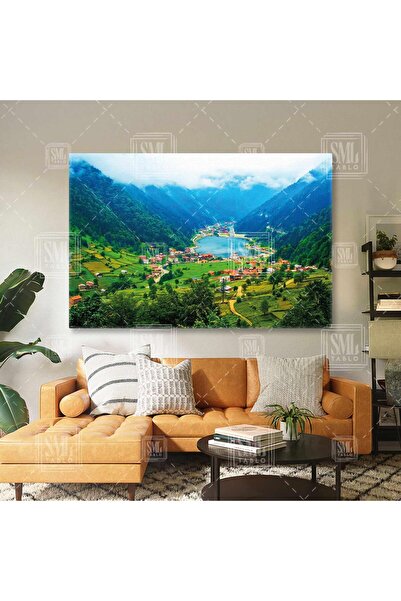 SML TABLO Türkiyenin Doğal Güzellikleri Trabzon Uzungöl Manzara Yatay Kanvas ...