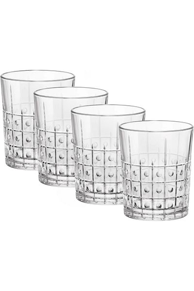 LUXE Rocco Este Dof Glass, Set of 4, 382 Ml, Transparent Lxshp 1055529