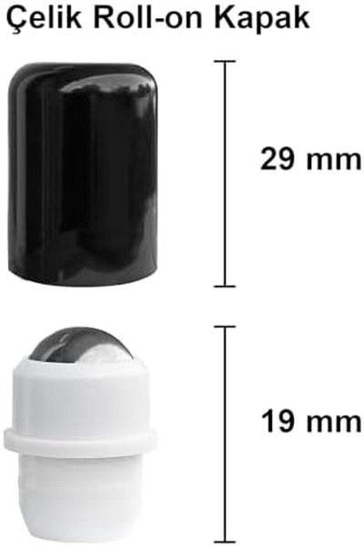 LUXE 30 ml Steel Roll on Bottle 30 Cc Leak Proof Black Cap Glass Bottle 6 Pieces (Amber, 30) Lxshp
