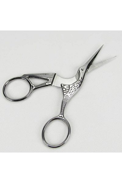 STOREMAX Sbl Showcase Stork Shaped Silver Color Promise and Engagement Scissors Sblshp 1064356