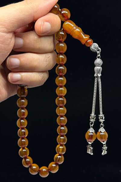 Fabula Silver Büyük Boy Hareli Kişiye Özel Harfli Erkek Hediye Tesbih