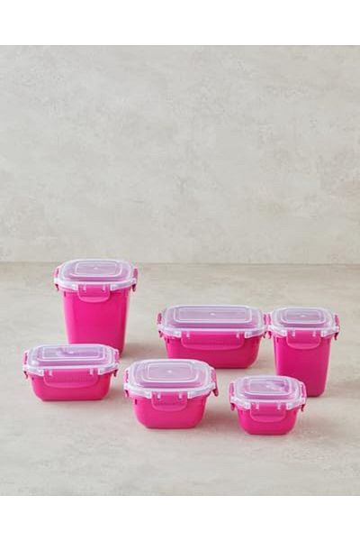 Mu Art Ahşap Mrt Home Master Lock Plastic Storage Container Pink Art 871301