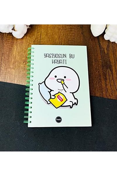 STOREMAX Sbl You Are Living This Life Designed Striped Spiral Notebook Sblshp 1064356