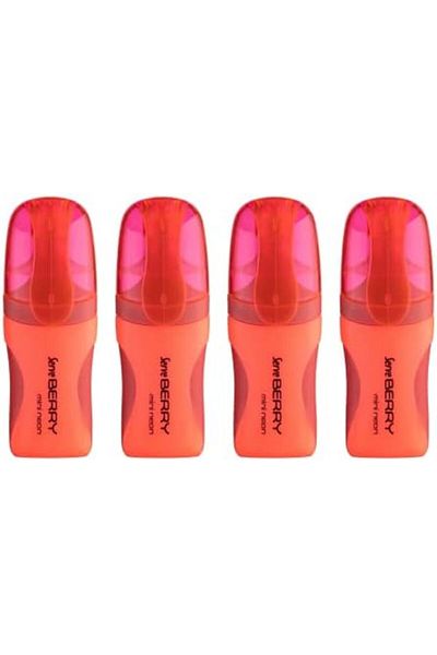 LUXE Berry Mini Highlighter Red Set of 4 Lxshp 1055529