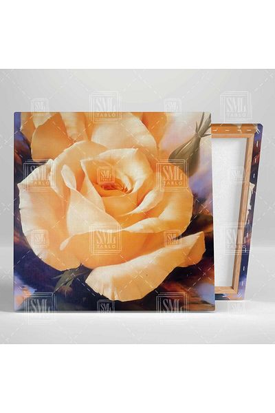 SML TABLO Trandafiri Galbeni Decorativ Pictură Pânză Pătrată Floare Mare