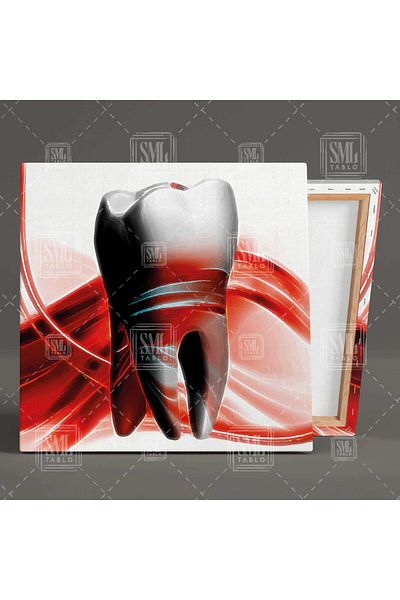 SML TABLO Sănătatea bucală Dentist Bureau Dental Art Decorativ Pătrat Canvas Print