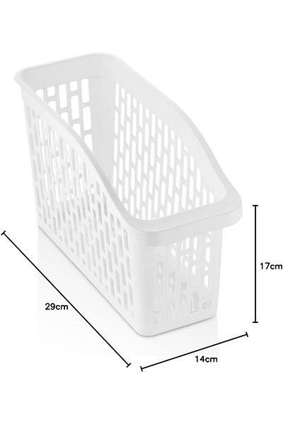 Mu Art Ahşap Mrt Refrigerator Shelf Organizer Multi-Purpose Plastic Basket Cabinet Organizer, Small Size Art 8713