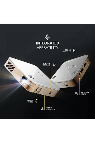 Kodak Kodak RODPJS350 Pico Video Projector, FHD DLP, 350 lumens, White