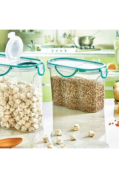 LUXE Lockable Lid Sealed Air,Water Liquid Proof 1.2 Liter Food Storage Container-Sa580 Lxshp 105552