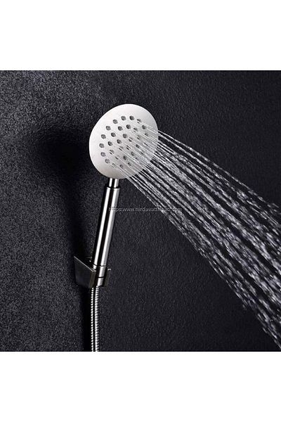 STOREMAX Ezg Yapi 304 Quality Stainless Inox Round Shower Head with Lime Crusher (Grab, Hand Shower) E
