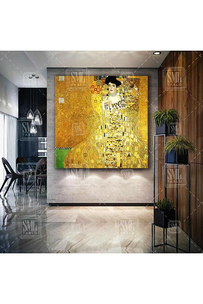 SML TABLO Πορτρέτο του Bauerin Gustav Klimt Painter Art Πολυτελής διακόσμηση Τετράγωνος πίνακας σε καμβά