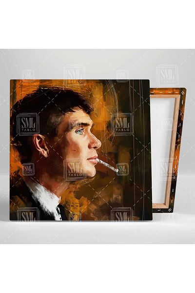 SML TABLO Peaky Blinders Καπνιστός Thomas Shelby Τετράγωνος πίνακας σε καμβά