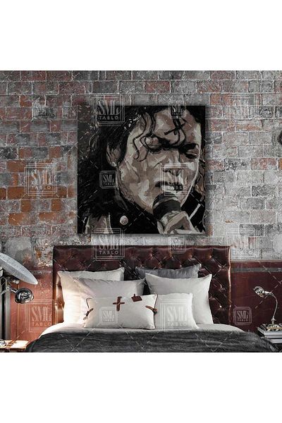 SML TABLO Michael Jackson Μουσική Μύθος Χορού Τέχνη Διακόσμηση Τετράγωνος Πίνακας Καμβά