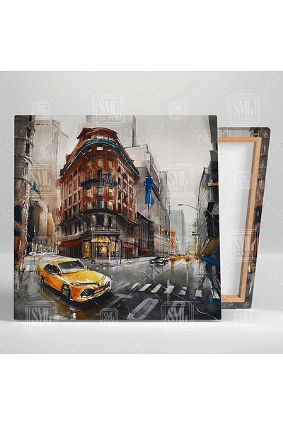 SML TABLO Traficul urban London Square Canvas Painting