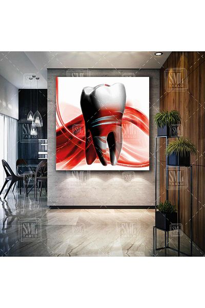 SML TABLO Sănătatea bucală Dentist Bureau Dental Art Decorativ Pătrat Canvas Print