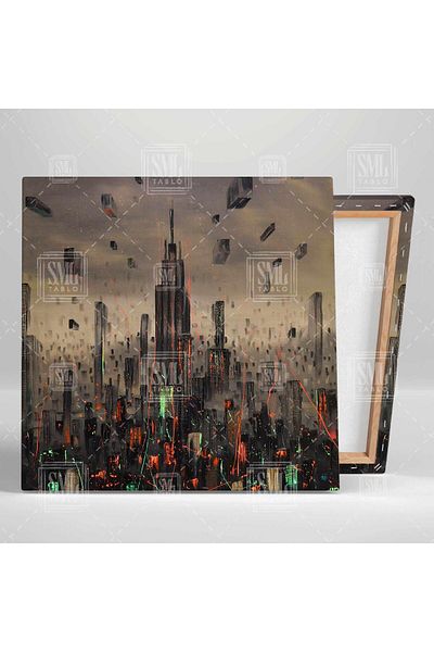 SML TABLO Στολή σε καμβά του μελλοντικού City Chaotic City Chaos Square