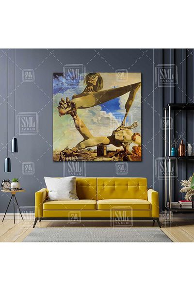 SML TABLO Ζωγράφος Salvador Dali Μαλακή δομή τετράγωνη εκτύπωση σε καμβά