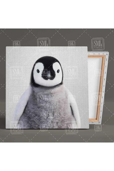 SML TABLO Baby Penguin Cute Παιδικό Δωμάτιο Καμβάς Τετράγωνος Πίνακας Καμβά