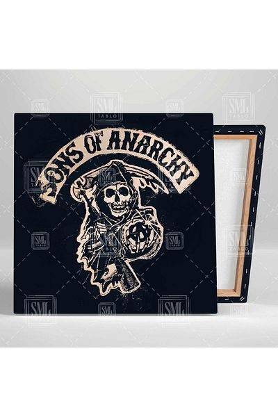 SML TABLO Sons Of Anarchy Motorcycle Gang Τετράγωνος πίνακας σε καμβά
