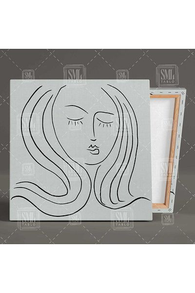SML TABLO Henri Matisse Γυναικείο πορτρέτο με κλειστά μάτια Μίνιμαλ Boho Canvas Τετράγωνο ζωγραφική σε καμβά