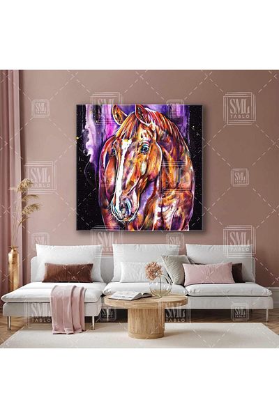 SML TABLO Κεριά Zen Stones Purple Flowers Spa Σαλόνι μασάζ Τετράγωνος πίνακας σε καμβά