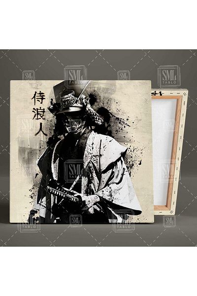 SML TABLO Μαύρη ζώνη Ninja Defense Art Paint Splashes Τετράγωνη ζωγραφική σε καμβά