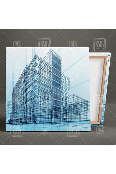 SML TABLO Proiectare în construcții Supravegherea construcțiilor Inginerie în construcții Clădire City Square Canvas Painting