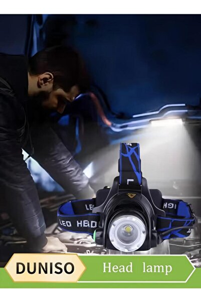 Generic مصباح أمامي LED قابل لإعادة الشحن، فائق السطوع، مع حبات مصباح T6، وتق...