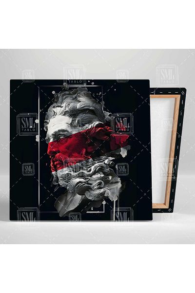 SML TABLO Mitologia greacă Poseidon Zeul Mării Modern Vertical Canvas Print
