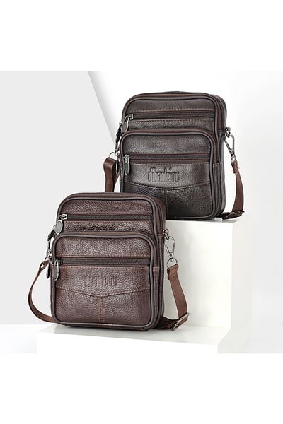 Generic New Men's Multi-functional Fashion Shoulder Messenger Bag Mobile Phone Leather Purse