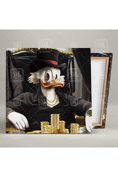 SML TABLO Tablou de pânză Varyemez Uncle Gold Luxury Dollar Square