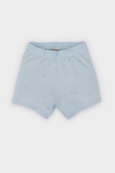 DeFacto Baby Boy Pajama Set Printed Short Sleeve Combed Cotton Top Elastic Waist Shorts E1184A525Hs