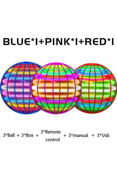 Choice 3 قطع من الكرة الطائرة السحرية Boomerang Flyorb مع أضواء LED طائرة بدو...