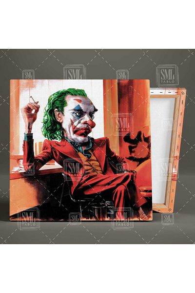 SML TABLO Τζόκερ Εικονογράφηση Gotham City Legend Ταινία Τετράγωνος Πίνακας Καμβά