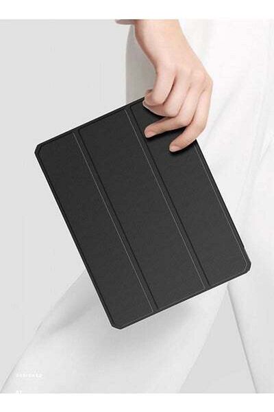 HALAMODO Flip Acrylic Transparent Protective Tablet Case with Pen Slot for 2021 iPad Mini 6 Black